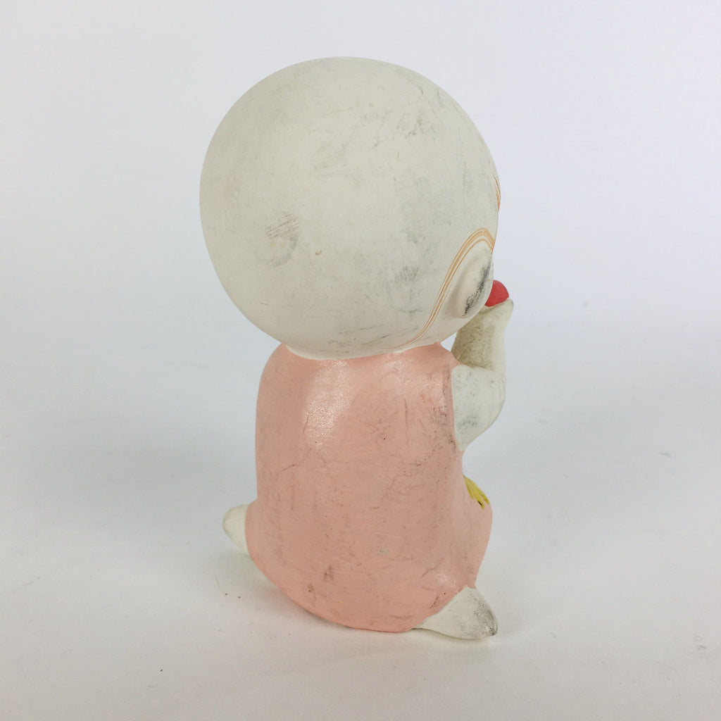 Japanese Plaster Little Girl Figurine Vtg Pottery Statue White Doll Kodomo BD654