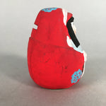 Japanese Plaster Piggy Bank Vtg Hime-Daruma Figurine Doll Kimono KF439