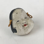 Japanese Plaster Small Face Mask Vtg Okame Lady's Face White KF586