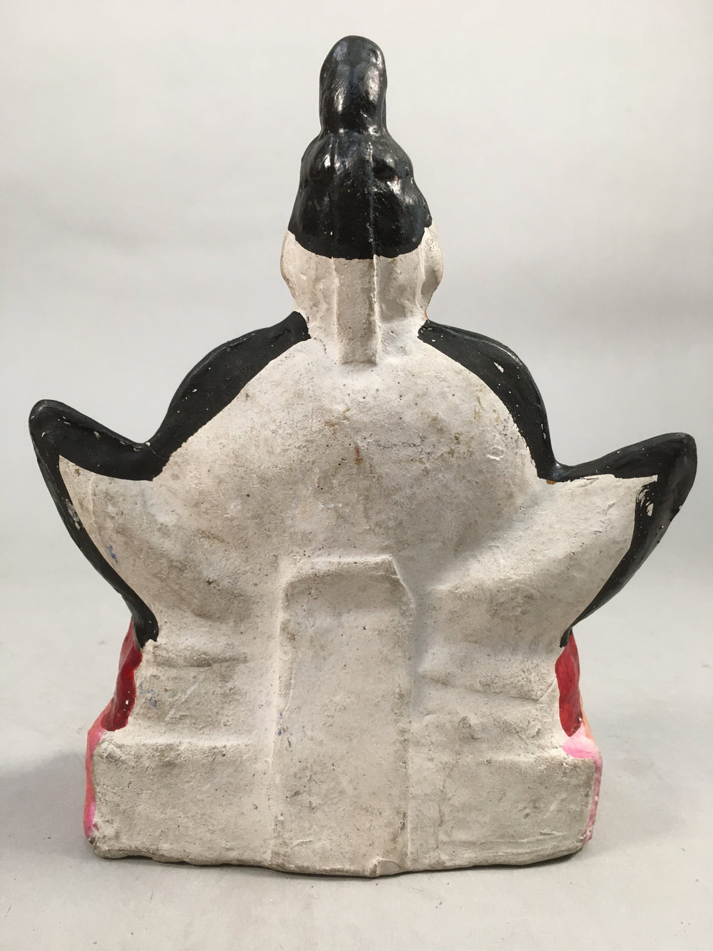 Japanese Plaster Statue Vtg Hand-painted Okimono Kimono Man Hina Doll BD567