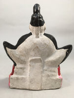 Japanese Plaster Statue Vtg Hand-painted Okimono Kimono Man Hina Doll BD567