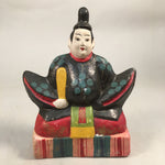 Japanese Plaster Statue Vtg Hand-painted Okimono Kimono Man Hina Doll BD567