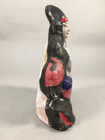 Japanese Plaster Statue Vtg Hand-painted Okimono Kimono Man Kabuki BD564