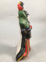 Japanese Plaster Statue Vtg Kimono Woman Child Hand-painted Okimono BD560