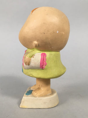 Japanese Plaster Statue Vtg Tomy Toy Baby Figurine Happy Birthday BD598