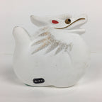 Japanese Plaster Zodiac Dragon Figurine Vtg White Lucky Charm Ryu BD741