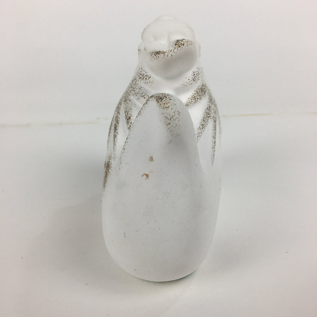 Japanese Plaster Zodiac Dragon Figurine Vtg White Lucky Charm Ryu BD741