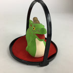 Japanese Plaster Zodiac Dragon Statue Vtg Lucky Charm Green Figurine PX613