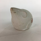 Japanese Plaster Zodiac Mouse Figurine Vtg Kokeshi Doll Okimono White KF570