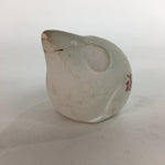 Japanese Plaster Zodiac Mouse Figurine Vtg Kokeshi Doll Okimono White KF570