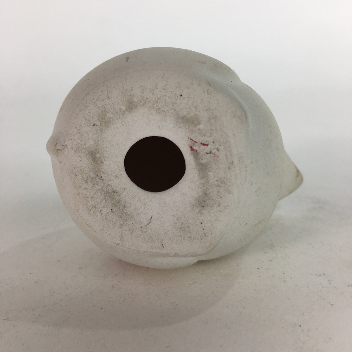 Japanese Plaster Zodiac Mouse Figurine Vtg Kokeshi Doll Okimono White KF570