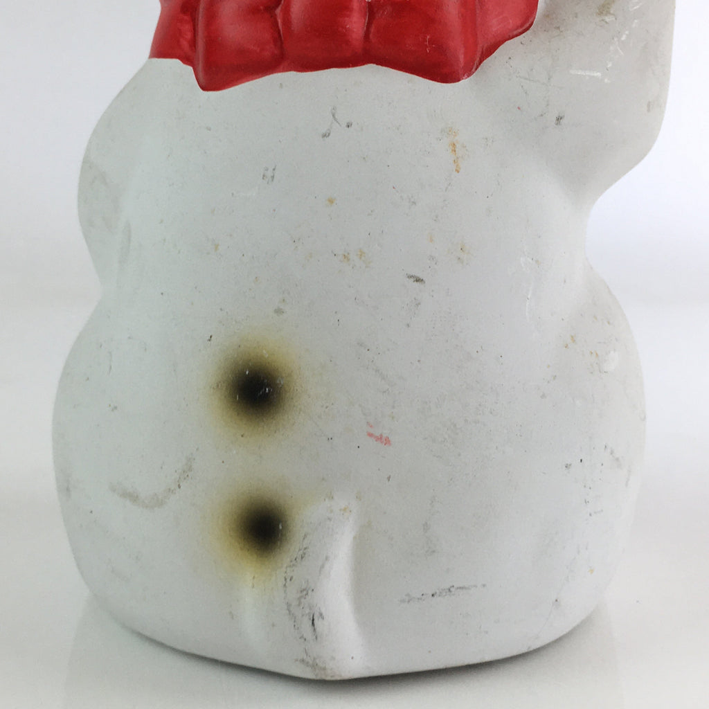 Japanese Plaster doll Cat Piggy Bank Vtg Manekineko Money Box Good Luck BD822