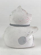 Japanese Plaster doll Cat Piggy Bank Vtg Money Box Chokinbako Good Luck BD827