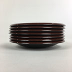 Japanese Plastic Drink Saucer 7pc Set Vtg Chataku Coaster Brown UR720
