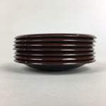 Japanese Plastic Drink Saucer 7pc Set Vtg Chataku Coaster Brown UR720