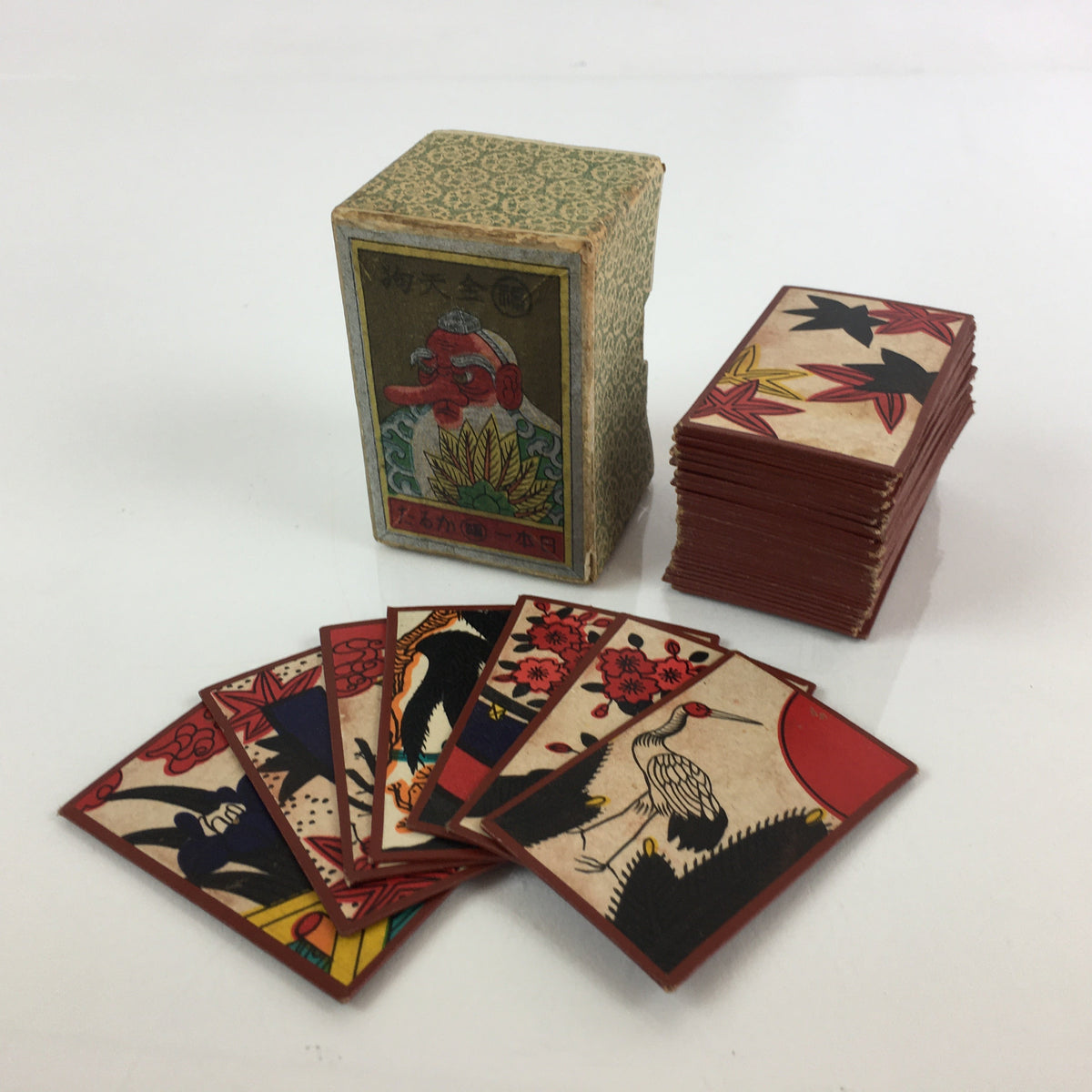 Japanese Playing Cards Hanafuda Game Vtg Boxed Karuta Tengu JK380 ...