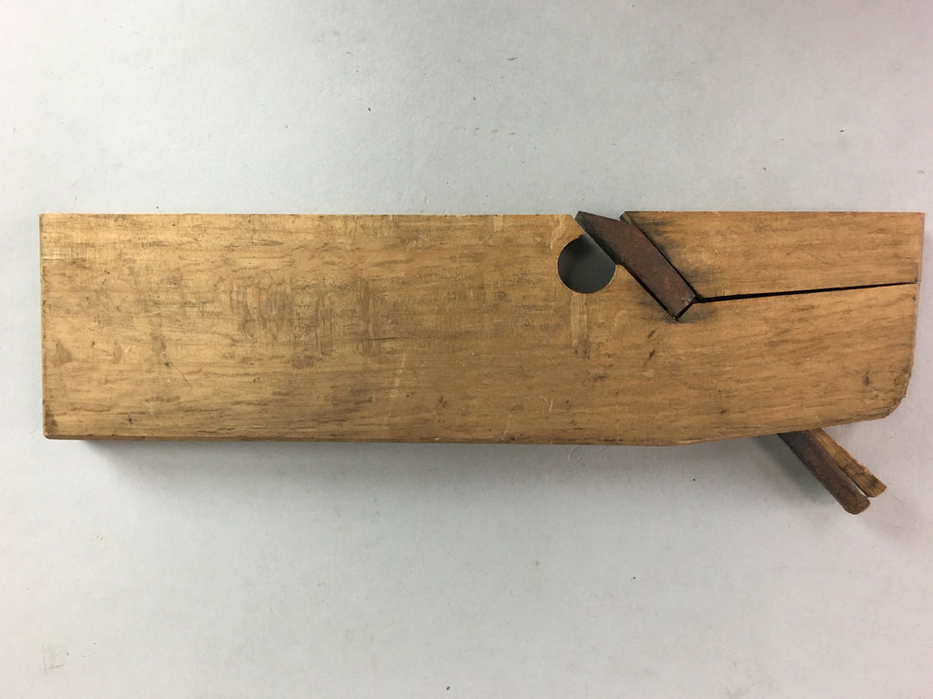 Japanese Plough Hand Plane Vtg Shakuri Kanna Wood Steel 16mm blade Tool K358