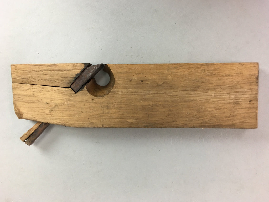 Japanese Plough Hand Plane Vtg Shakuri Kanna Wood Steel 16mm blade Tool K358