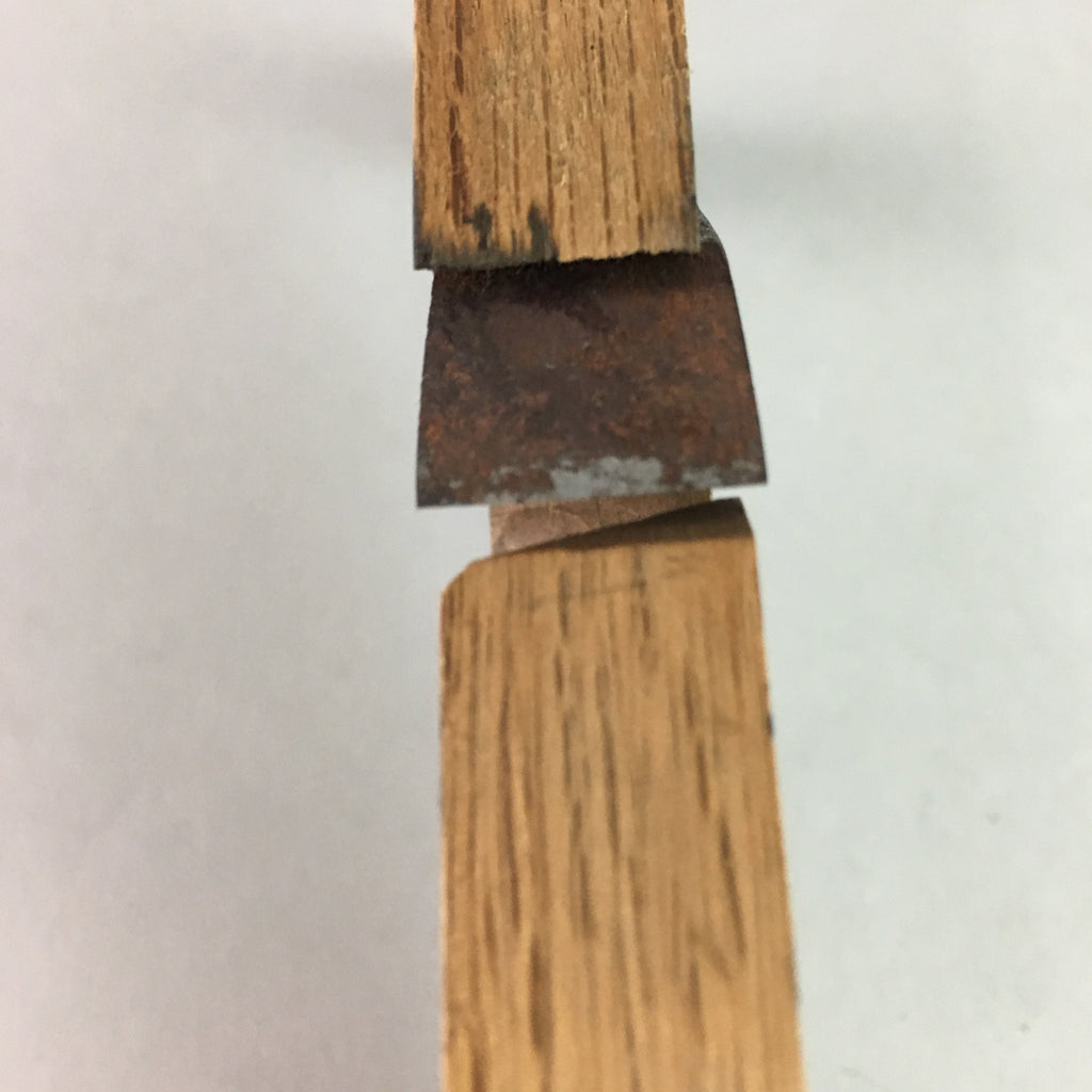 Japanese Plough Hand Plane Vtg Shakuri Kanna Wood Steel 16mm blade Tool K358