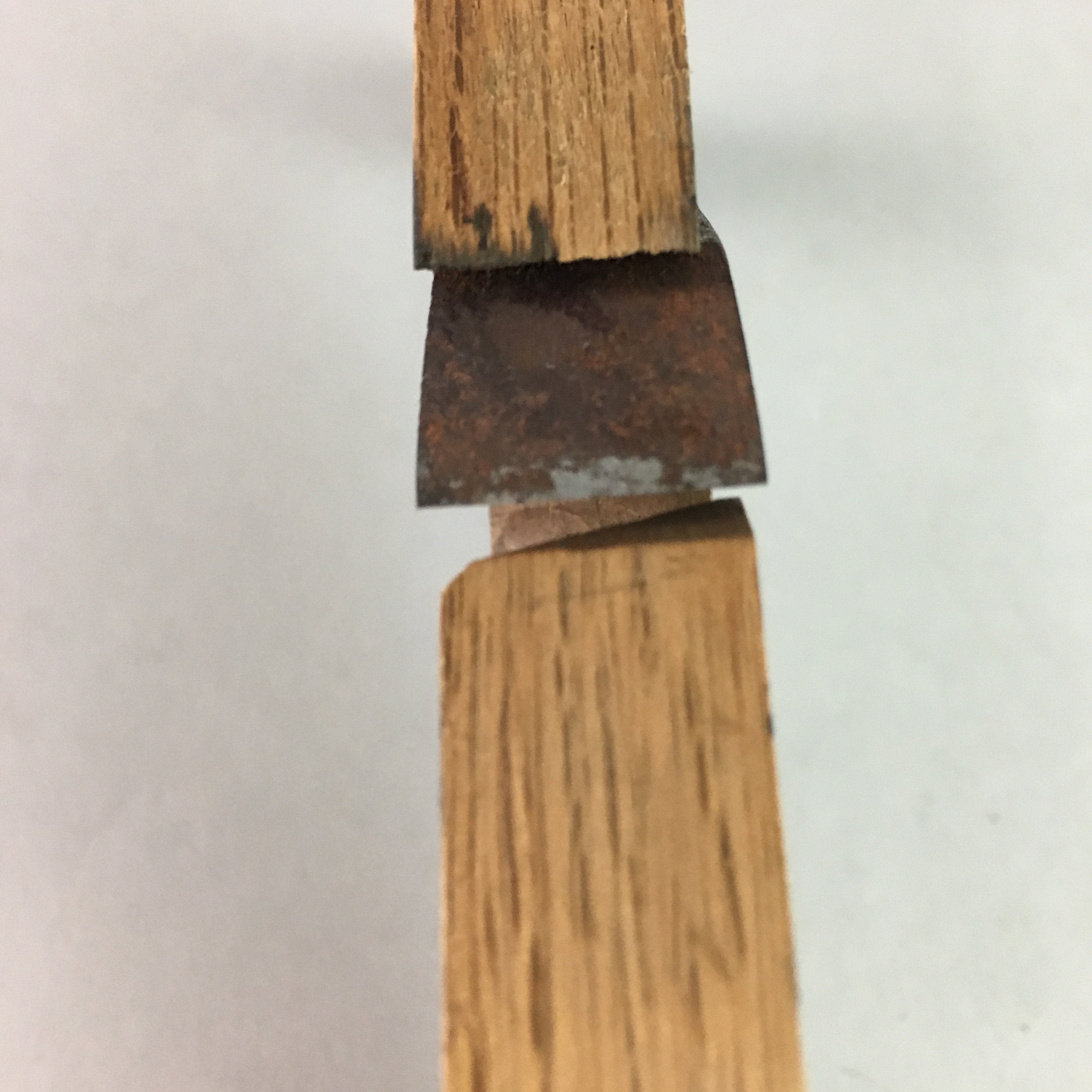 Japanese Plough Hand Plane Vtg Shakuri Kanna Wood Steel 16mm blade Tool K358