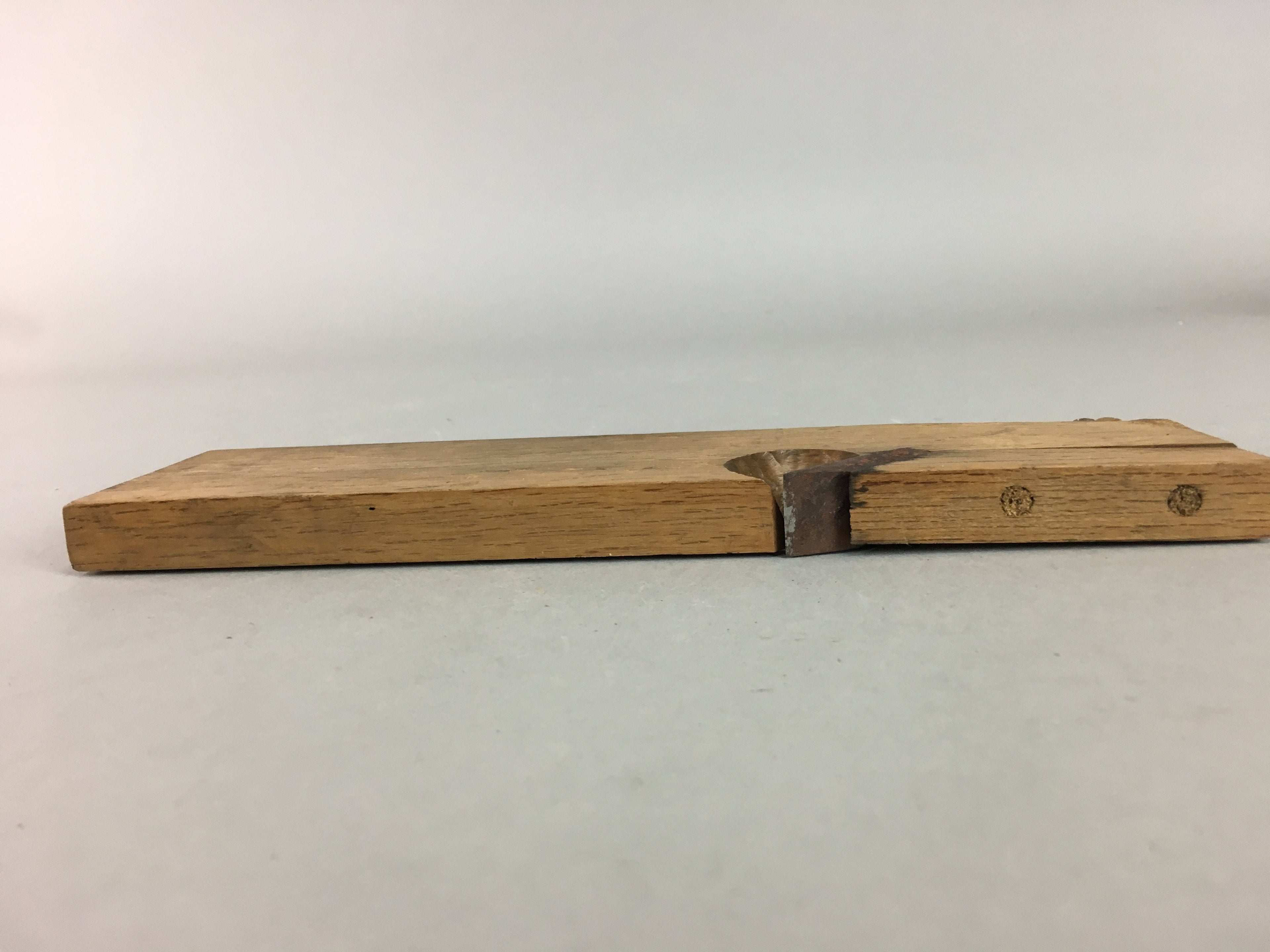 Japanese Plough Hand Plane Vtg Shakuri Kanna Wood Steel 16mm blade Tool K358
