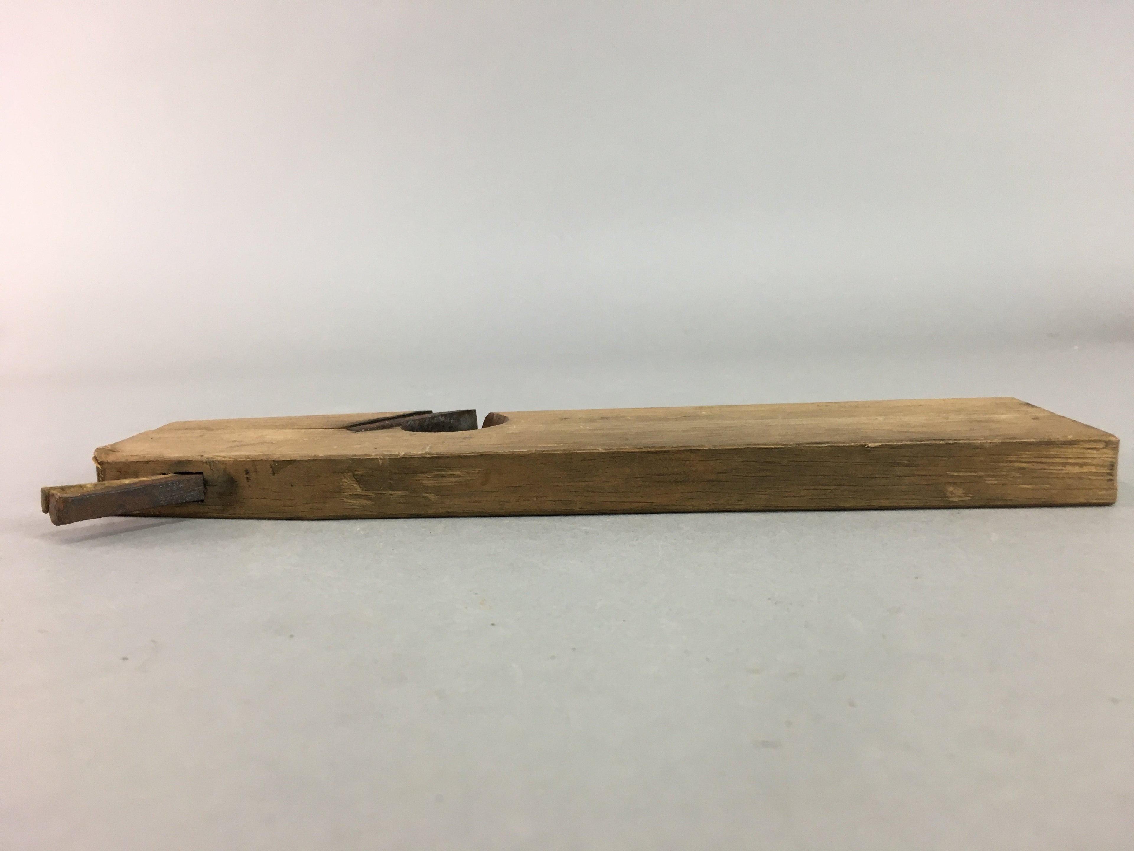 Japanese Plough Hand Plane Vtg Shakuri Kanna Wood Steel 16mm blade Tool K358