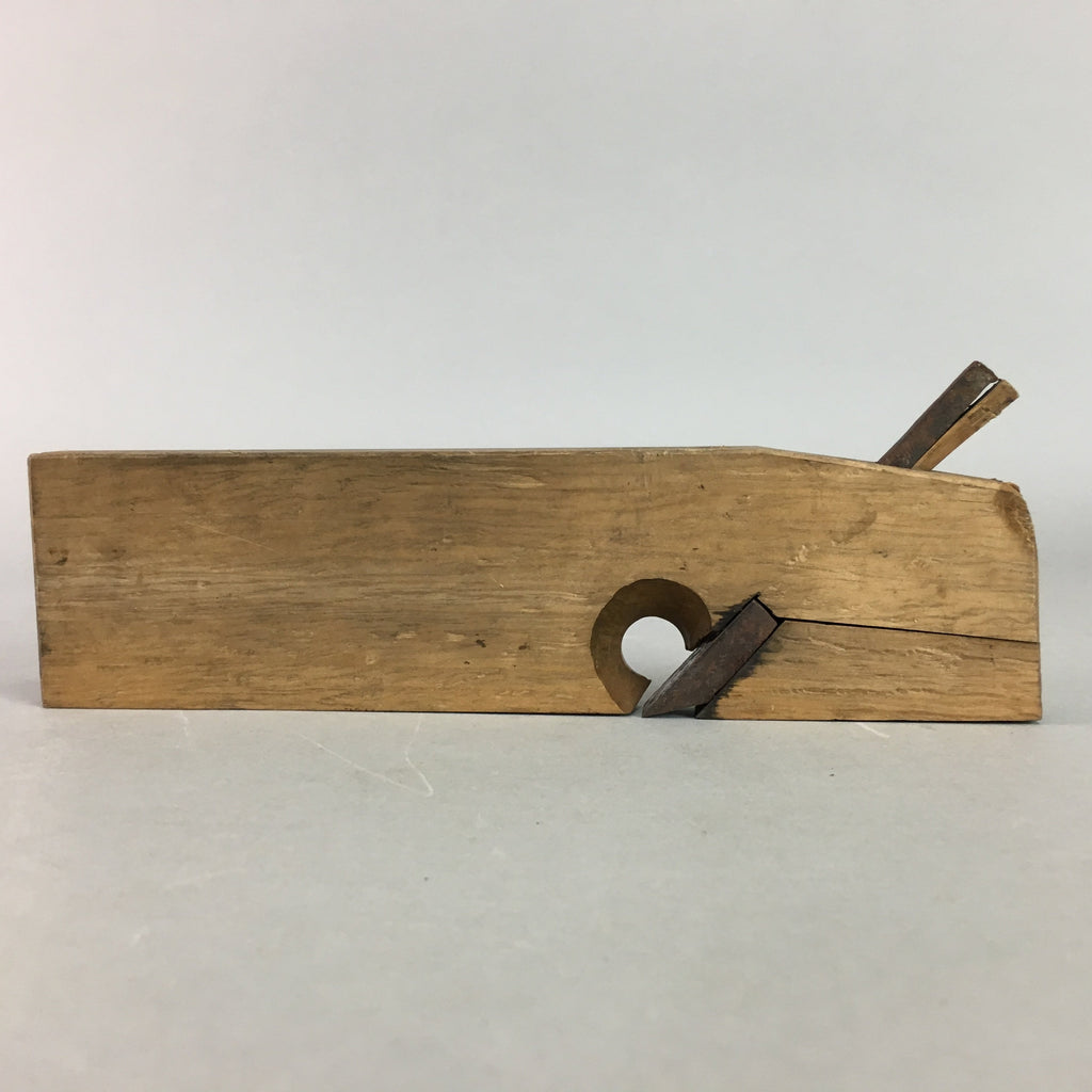 Japanese Plough Hand Plane Vtg Shakuri Kanna Wood Steel 16mm blade Tool K358