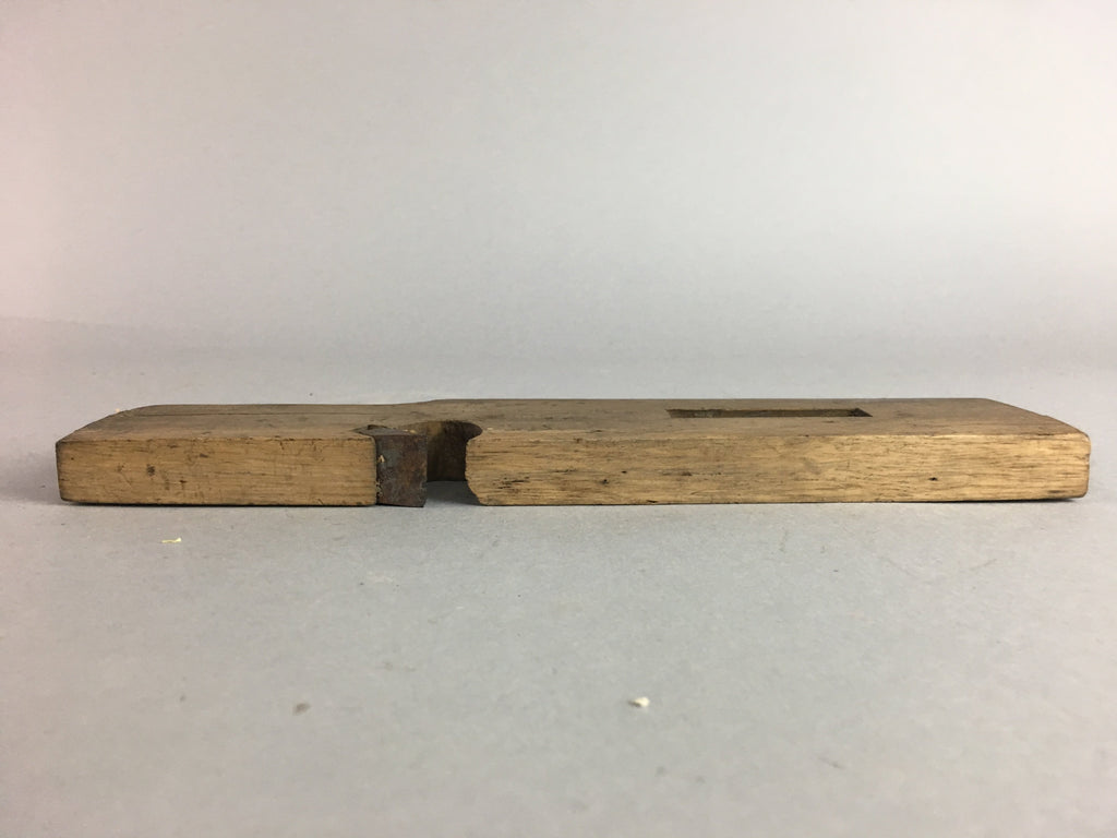 Japanese Plough Hand Plane Vtg Shakuri Kanna Wood Steel 17mm blade Tool K321