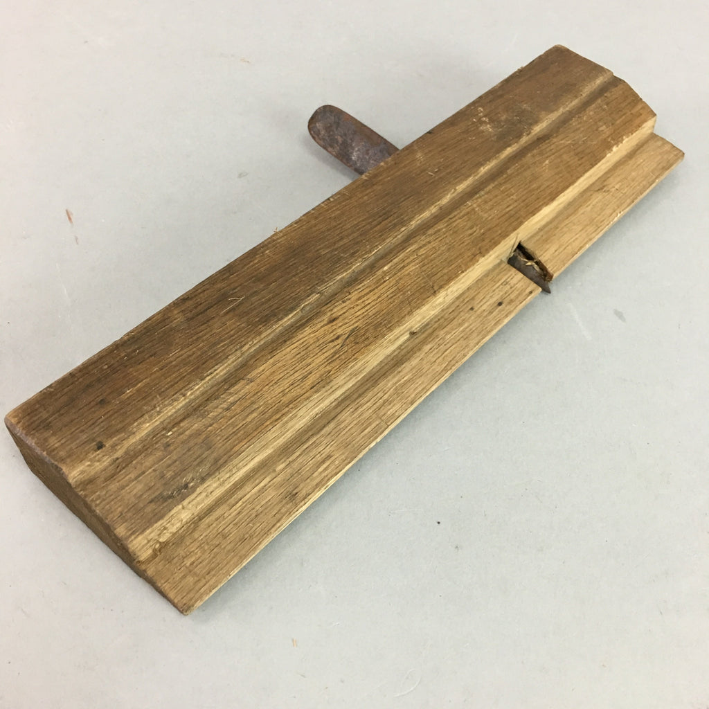Japanese Plough Hand Plane Vtg Shakuri Kanna Wood Steel 45mm blade Tool K347