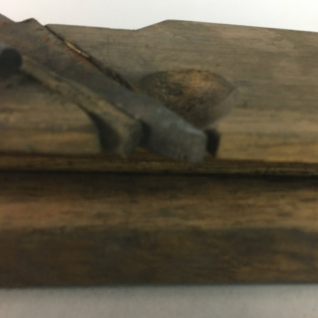 Japanese Plough Hand Plane Vtg Shakuri Kanna Wood Steel 6mm blade Tool K318