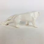 Japanese Pocelain Leopard Figurine Vtg Kokeshi Doll Pottery White Okimono KF567
