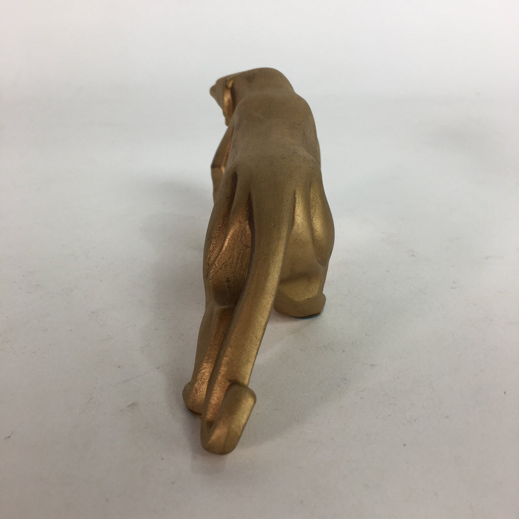 Japanese Pocelain Leopard Figurine Vtg Kokeshi Doll Pottery White Okimono KF568