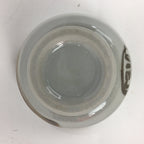 Japanese Pocerain Sake Cup Vtg Guinomi White Brown Kanji Design Ochoko GU978