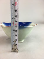 Japanese Porcelain 6 Sided Bowl Vtg Kobachi Small Blue White PT189