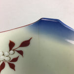 Japanese Porcelain 6 Sided Bowl Vtg Kobachi Small Blue White PT189