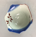 Japanese Porcelain 6 Sided Bowl Vtg Kobachi Small Blue White PT190