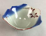 Japanese Porcelain 6 Sided Bowl Vtg Kobachi Small Blue White PT190