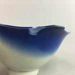 Japanese Porcelain 6 Sided Snack Bowl Vtg Kobachi Blue White PT191