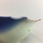 Japanese Porcelain 6 Sided Snack Bowl Vtg Kobachi Blue White PT191