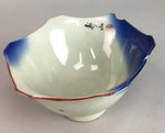 Japanese Porcelain 6 Sided Snack Bowl Vtg Kobachi Blue White PT191