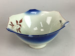 Japanese Porcelain 6 Sided Snack Bowl Vtg Kobachi Blue White PT191