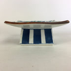 Japanese Porcelain Arita Ware Ashtray Vtg Haizara Flower Bud Bird Pattern PP660
