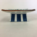 Japanese Porcelain Arita Ware Ashtray Vtg Haizara Flower Bud Bird Pattern PP660