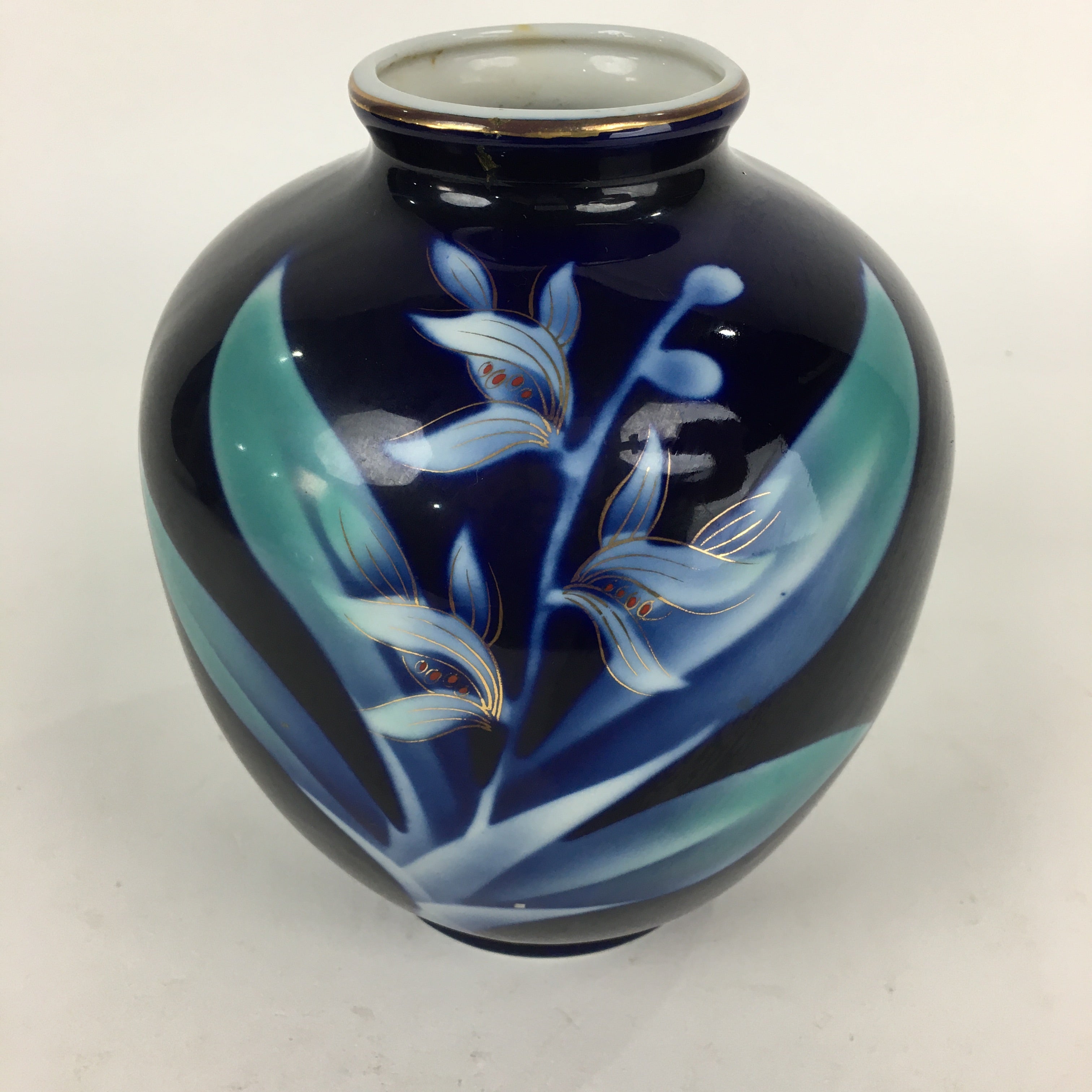 Japanese Porcelain Arita Ware Flower Vase Vtg Kabin Ikebana Arrangement FV992