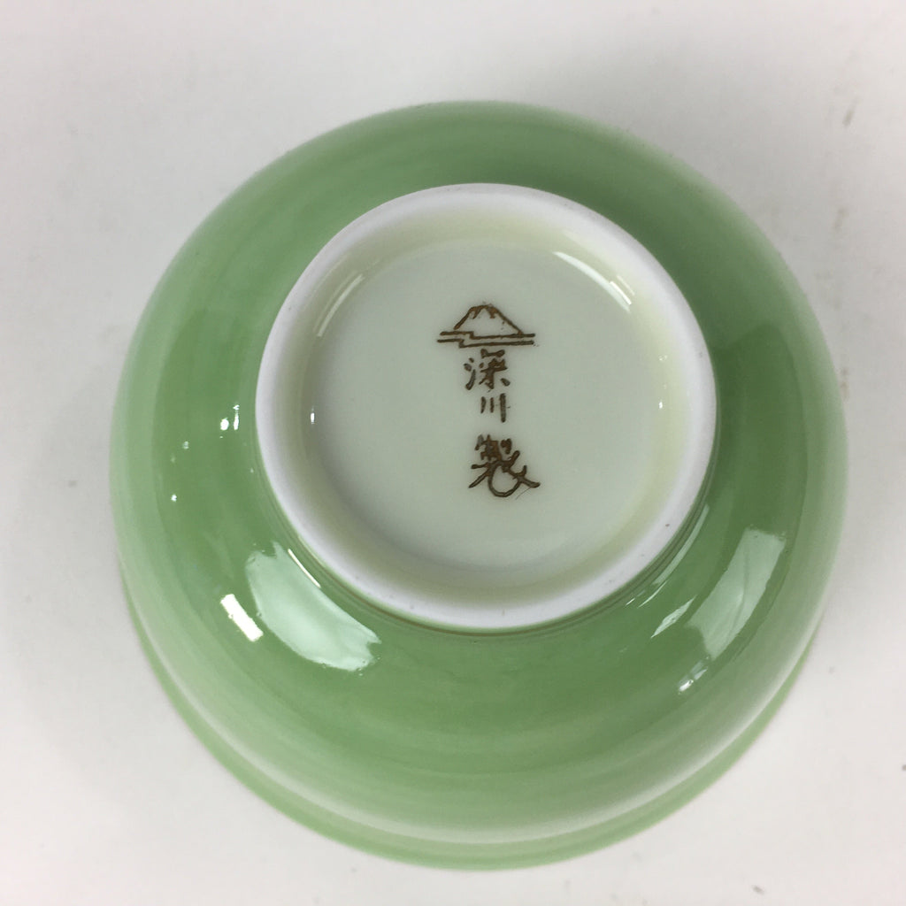 Japanese Porcelain Arita Ware Fukawa Teacup Yunomi Vtg Pottery Sencha TC262