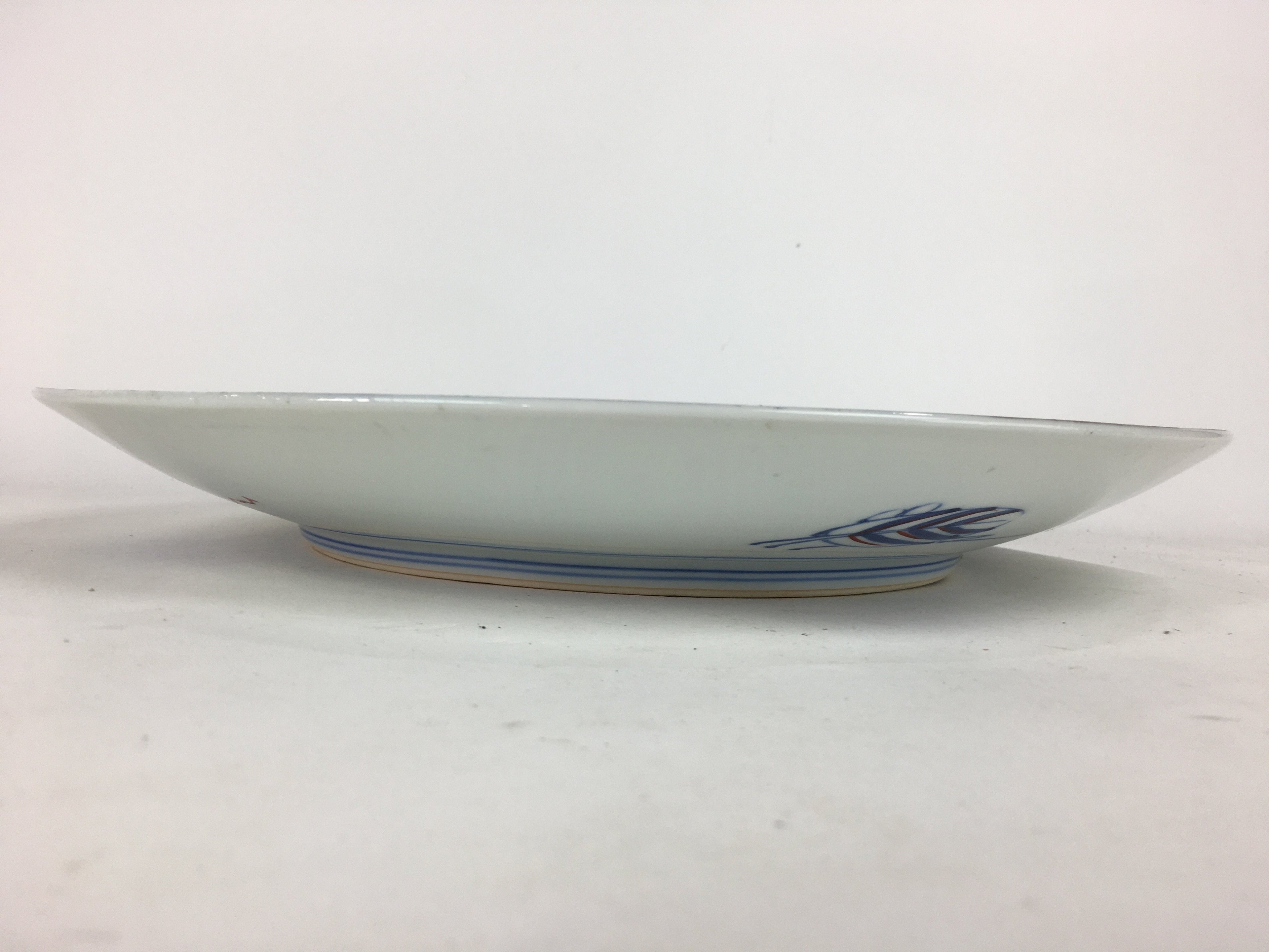 Japanese Porcelain Arita Ware Large Plate Centerpiece Vtg Round 37.5 cm PP646