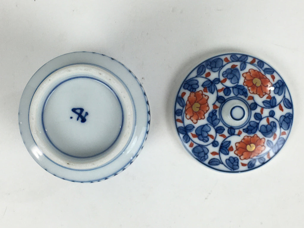 Japanese Porcelain Arita Ware Lidded Teacup Vtg Yunomi Blue White Sencha PP932