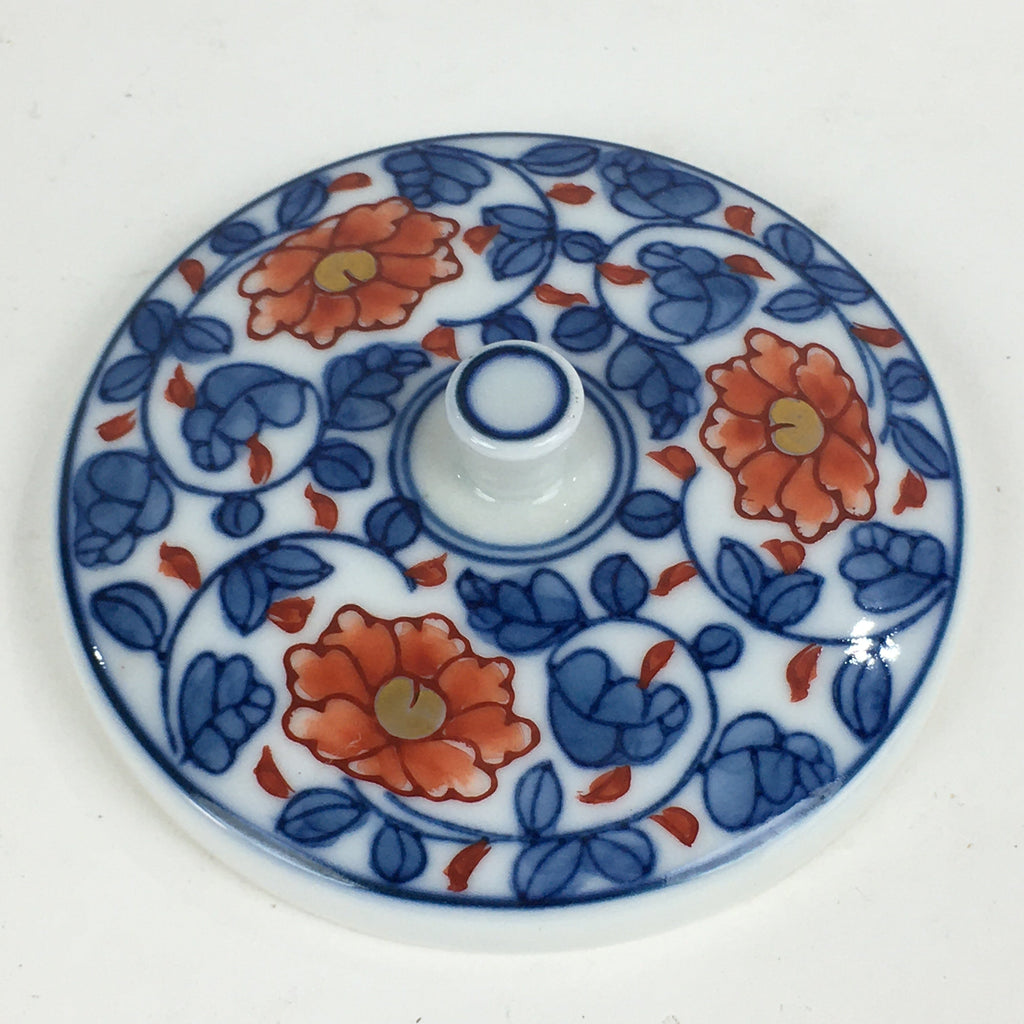 Japanese Porcelain Arita Ware Lidded Teacup Vtg Yunomi Blue White Sencha PP932
