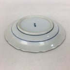 Japanese Porcelain Arita Ware Plate Sara Vtg Blue Sometsuke Round Flower PP662