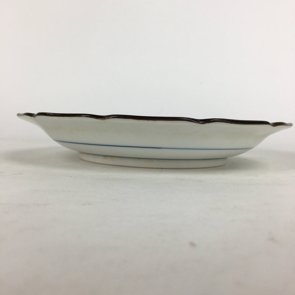 Japanese Porcelain Arita Ware Plate Sara Vtg Blue Sometsuke Round Flower PP663